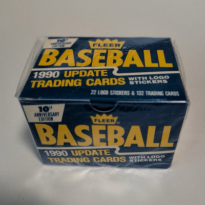 Fleer 1990 MLB Baseball Update 10th Anniversary w/ Logo Stickers 132 Cards