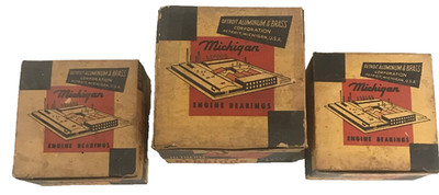 MICHIGAN Engine Bearings Vintage Lot of 3 Boxes 5357 STD Ford 5356  rare As is