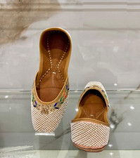 Women Punjabi Jutti wedding Mojari embroidery bellies UK size 4-8 bridal wear