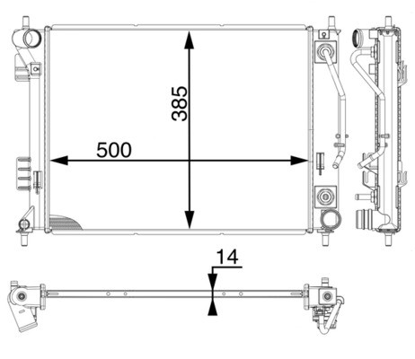 Mahle KüHler WasserküHler MotorküHler FüR Hyundai IX20 KIA Venga JC 1.4 1.6 YN-image