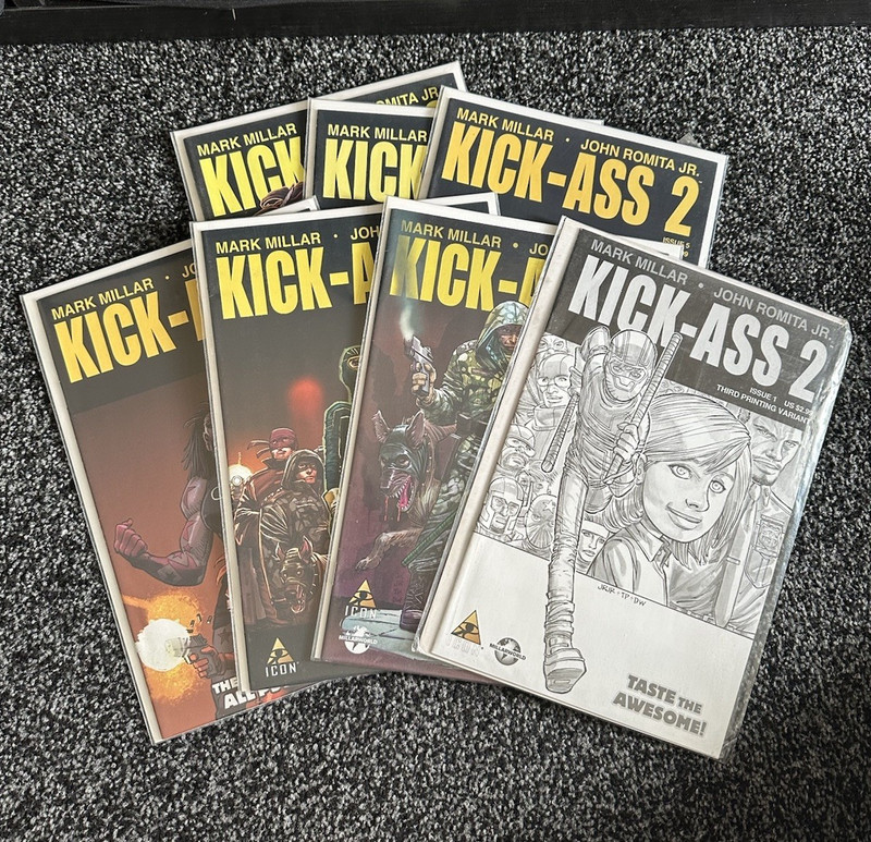 Kick-Ass 2 #1-7 Comic Book Lot Mark Millar John Romita Jr Icon