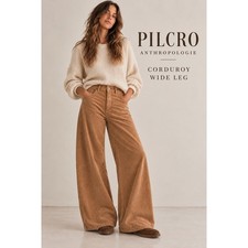 Pilcro Corduroy Wide Leg Pants Size 29 Camel Brown NWOT