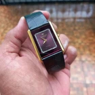 Rare Raymond Weil Geneve Othello Tank 3770 Purple Sunburst Dial Dress Watch