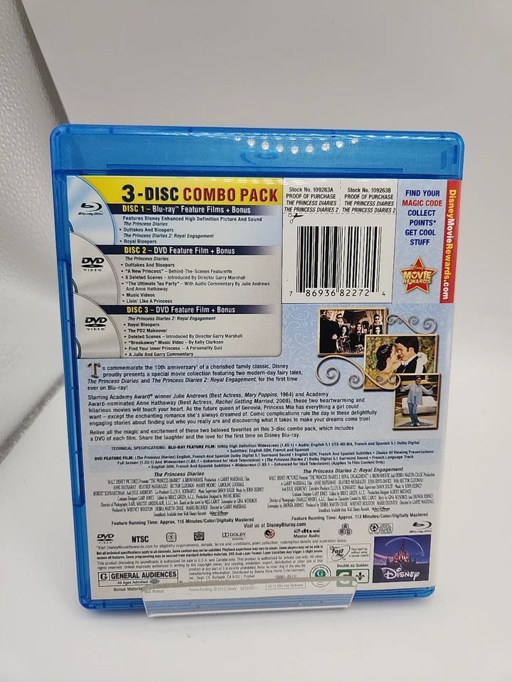 The Princess Diaries 1 & 2 Blu-ray & DVD Set Disney 10th Anniversary Edition - Image 4 of 4