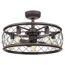 Dury - 40W 5 LED Fandelier in Transitional style - 22 Inches wide by 9.75 Inches