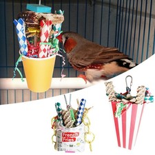 Bird Parrot Toys Foraging Natural Bird Cup Chew Toys For Parakeet Cockatiel
