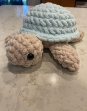 NEW HAND CROCHET CUTE TURTLE DECORATION HANDMADE- 10" X 7" GREAT GIFT 