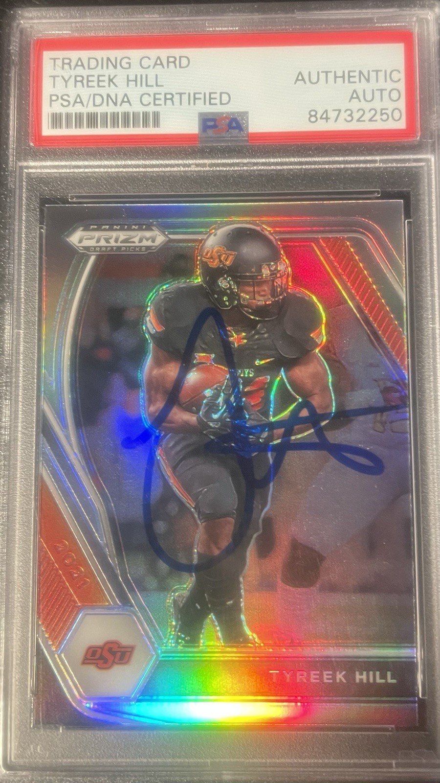 2021 POP 1⭐️TYREEK HILL(R/C)⭐️PANINI PRIZM DP’S⭐️SILVER REFRACTOR⭐️AUTO⭐️PSA