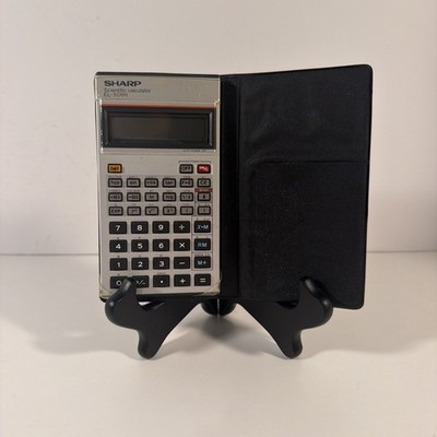 Vintage 1980s SHARP EL-506A Scientific Pocket Size Calculator w/Case *WORKS*