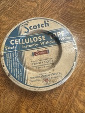 Vintage Scotch Cellulose Tape Tin – Early 3M Cellophane Advertising Can ~1930s