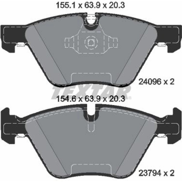 Textar 2409601 Bremsbelagsatz FüR BMW 1 3 E90 E91 E92 E93 E81 E82 E88 E87-image