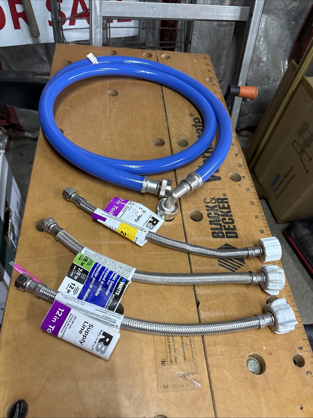 Plumbing Supply Line Lot Of 4 Lines Varying Sizes Plumber Special