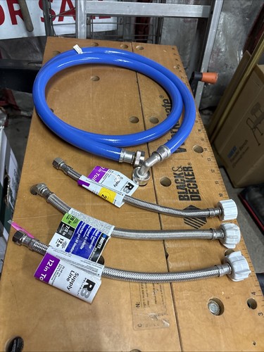 Plumbing Supply Line Lot Of 4 Lines Varying Sizes Plumber Special