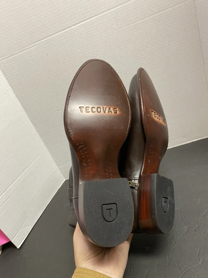 BOTAS TECOVAS 1012 The Dean Stout de cuero bovino occidental con cremallera 11 EE Foto 2 de 4