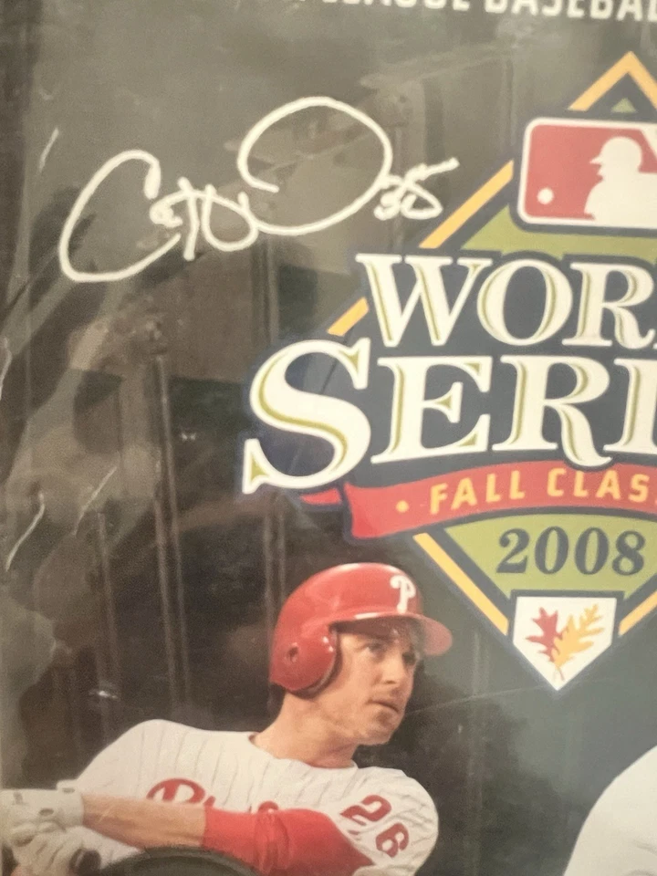 2008 Phillies World Series Program Auto Cole Hamels Signed - Image 2 of 2