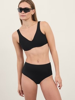 Athleta M Medium Classic High Waist Full Swim Bottom Only Black NWT! #660437