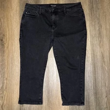 Judy Blue Capris Jeans Womens Size 15/32 Capri Fit Stretch Mid Rise Kamdon Black