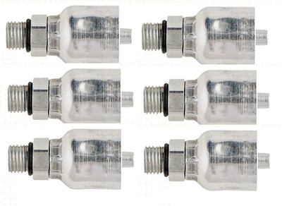 (6) 10543-6-6 Male -06 ORB Hydraulic Fitting  x 3/8'' ID -06 Hose