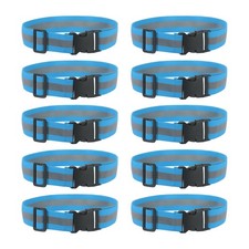 Adjustable Reflective Safety Belt, 43.3x1.6" 10 Pcs Light Blue