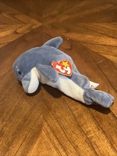 TY Beanie Baby - ECHO the Dolphin 6.5 inch 