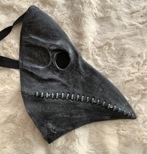 Plague Doctor Mask Gothic Steampunk Cosplay Halloween Crow Bird Beak Grey