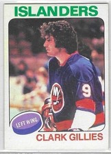 1975-76 TOPPS CLARK GILLIES ROOKIE CARD (ISLANDERS) #199. rookie card picture