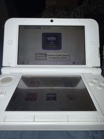 Nintendo 3DS XL Pink And White Handheld W/ Charger Pokemon Virtual Console Games