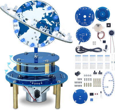 Advanced Soldering Practice Kit, DIY Globe Planetary Motion Soldering Kit, Rotat