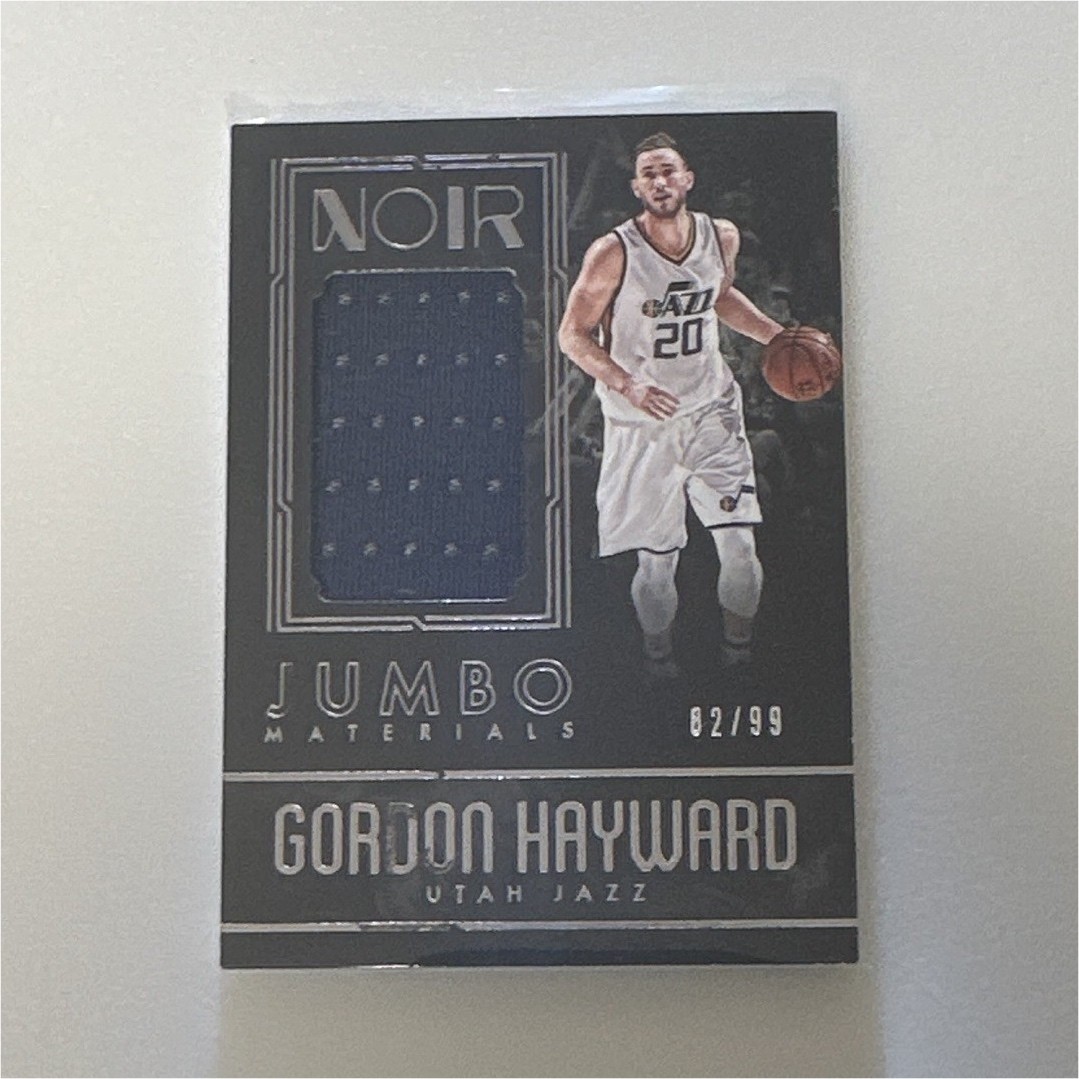 2016-17 Panini Noir Gordon Hayward Jumbo Materials Patch Utah Jazz #64 /99