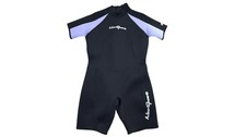 Neo Sport Shorty Wetsuit Spring Suit Youth 14 Neoprene Back Zip Black Purple