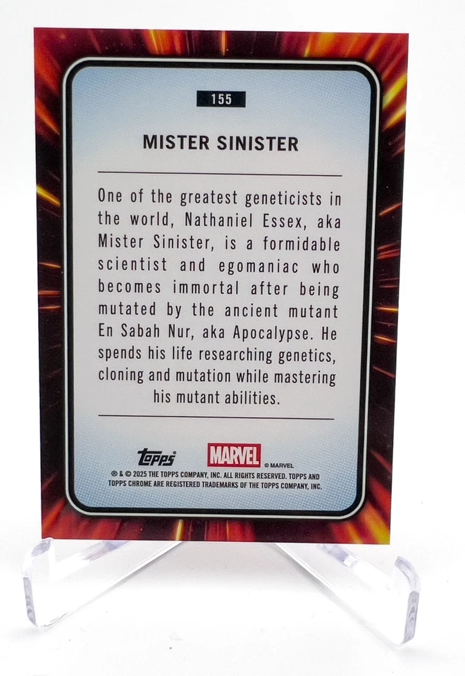 2025 Topps Chrome Marvel Mister Sinister Blue & Red Spider Web 42/62 - Image 2 of 2