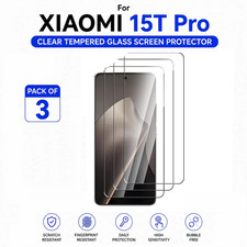 Tempered Glass For  Xiaomi 15T/15T Pro Screen Protector  Cover  Pack Of 3