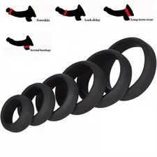 Penis Ball Cock Rings Silicone 6-Piece Erection Penis Enlarger Sex Toysfor Men