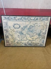 World Map Antique-style Jigsaw Puzzle Framed