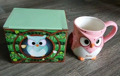 Eule Tasse Name Milly verpackt unbenutzt unerwünschtes Geschenk
