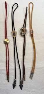 Vintage Lot Of 4 Western Bolo Ties