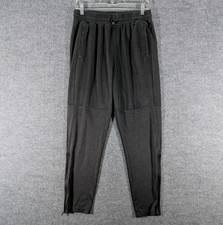 Adidas Black Tapered Athletic Jogger Pants Zip Ankle Pockets Juniors Size XL