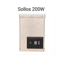 Sollos 200W Stainless Steel Transformer, 12V, Integrated Photocell and Timer, 1