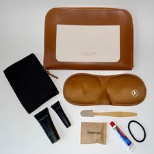 NEW 2025 TURKISH AIRLINES LANVIN Business Class Amenity Travel Kit Leather Bag