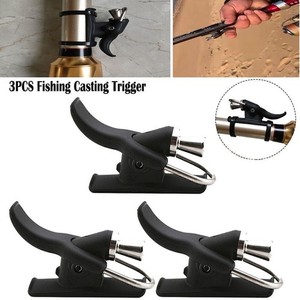 3Pcs Fishing Accessories Surf Parts Stainless Breakaway Trigger Casting Cannons