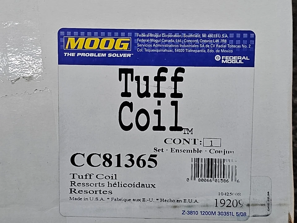 (CANTIDAD 2) Muelles helicoidales traseros Moog CC81365 para Chevy Malibu G6 Aura Foto 2 de 4