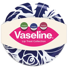 Vaseline Lip Treat Collection Gift Set | 3 Lip Therapy Tins | Original Aloe Rosy