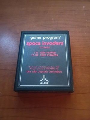 Atari 2600 Space Invaders CX-2632 Cartridge   1980   Tested   Clean Label