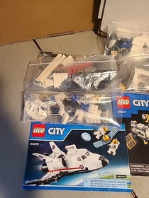Lego City 60349 Lunar Space Station & 60078 Utility Space Shuttle Both Complete