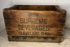 Vintage Supreme Beverages Wood Crate Soda Pop Palermo Gazzosa Cleveland OH