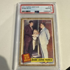 2011 Topps HERITAGE #136 BABE RUTH  psa 10 new york yankees SPECIAL