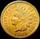 UNCIRCULATED 1905 INDIAN CENT! 4 DIAMONDS! A beautiful coin!