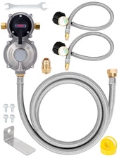 RV 2-Stage Auto Changeover LP Propane Gas Regulator For RVs Campers Trailers