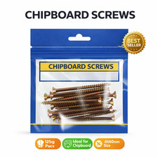 60mm Chipboard Screws 125g Wood Screws Countersunk DIY Timber Fixings Pack