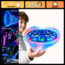 Hand Controlled Flying Orb Ball Drone Toy, LED Mini UFO for Kids Ages 6-12